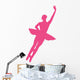 Hot-pink Assemble Ballerina Dancer Wall Decal