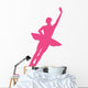 Hot-pink Assemble Ballerina Dancer Wall Decal