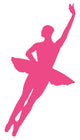 Hot-pink Assemble Ballerina Dancer Wall Decal