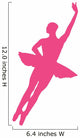 Hot-pink Assemble Ballerina Dancer Wall Decal