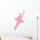 Pink Assemble Ballerina Dancer Wall Decal