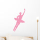 Pink Assemble Ballerina Dancer Wall Decal