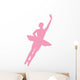Pink Assemble Ballerina Dancer Wall Decal