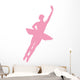 Pink Assemble Ballerina Dancer Wall Decal
