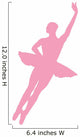 Pink Assemble Ballerina Dancer Wall Decal