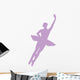 Purple Assemble Ballerina Dancer Wall Decal