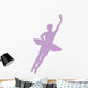 Purple Assemble Ballerina Dancer Wall Decal