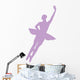 Purple Assemble Ballerina Dancer Wall Decal