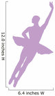 Purple Assemble Ballerina Dancer Wall Decal