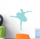 Blue Tutu Arabesque Ballerina Wall Decal