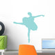 Blue Tutu Arabesque Ballerina Wall Decal