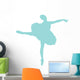 Blue Tutu Arabesque Ballerina Wall Decal