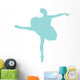 Blue Tutu Arabesque Ballerina Wall Decal