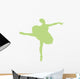 Green Tutu Arabesque Ballerina Wall Decal