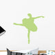 Green Tutu Arabesque Ballerina Wall Decal