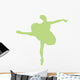 Green Tutu Arabesque Ballerina Wall Decal