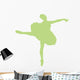 Green Tutu Arabesque Ballerina Wall Decal