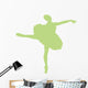 Green Tutu Arabesque Ballerina Wall Decal