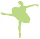 Green Tutu Arabesque Ballerina Wall Decal