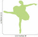 Green Tutu Arabesque Ballerina Wall Decal