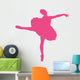 Hot-pink Tutu Arabesque Ballerina Wall Decal