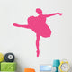 Hot-pink Tutu Arabesque Ballerina Wall Decal