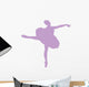 Purple Tutu Arabesque Ballerina Wall Decal