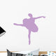 Purple Tutu Arabesque Ballerina Wall Decal