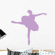 Purple Tutu Arabesque Ballerina Wall Decal