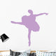 Purple Tutu Arabesque Ballerina Wall Decal