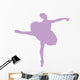 Purple Tutu Arabesque Ballerina Wall Decal