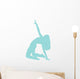 Blue Bending Dancer Wall Decal