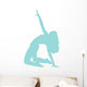 Blue Bending Dancer Wall Decal