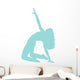Blue Bending Dancer Wall Decal