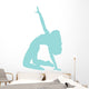 Blue Bending Dancer Wall Decal