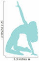 Blue Bending Dancer Wall Decal