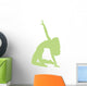 Lime Green Bending Dancer Wall Decal