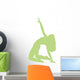 Lime Green Bending Dancer Wall Decal