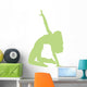 Lime Green Bending Dancer Wall Decal