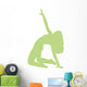 Lime Green Bending Dancer Wall Decal