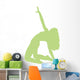Lime Green Bending Dancer Wall Decal