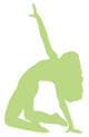 Lime Green Bending Dancer Wall Decal