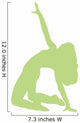 Lime Green Bending Dancer Wall Decal