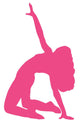 Hot Pink Bending Dancer Wall Decal