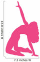 Hot Pink Bending Dancer Wall Decal