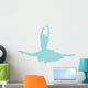 Blue Jumping Ballet Dancer Wall Decal