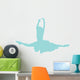 Blue Jumping Ballet Dancer Wall Decal