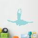Blue Jumping Ballet Dancer Wall Decal