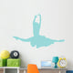 Blue Jumping Ballet Dancer Wall Decal