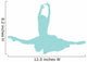 Blue Jumping Ballet Dancer Wall Decal